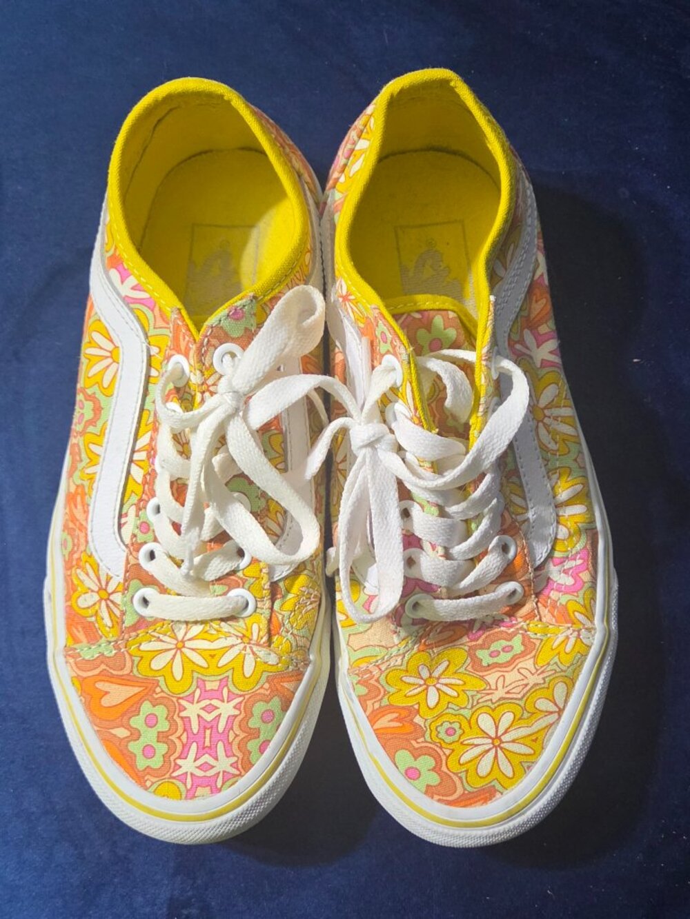 SZ 7 WOMENS 5.5 MENS VANS OLD SKOOL FLORAL